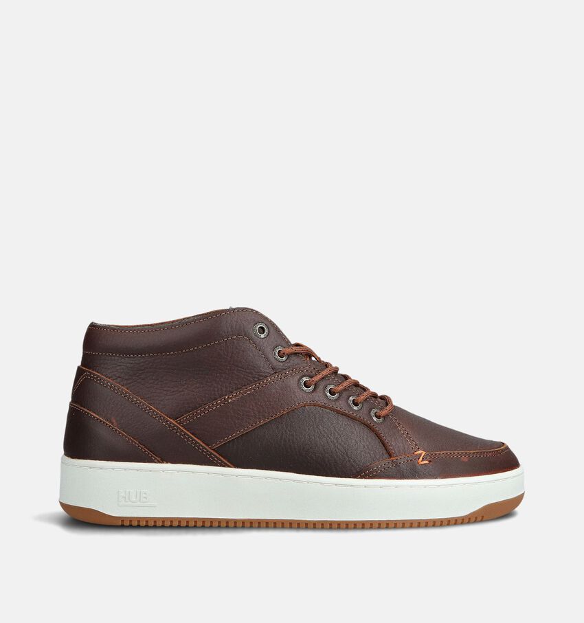 Hub Boots à lacets en Cognac