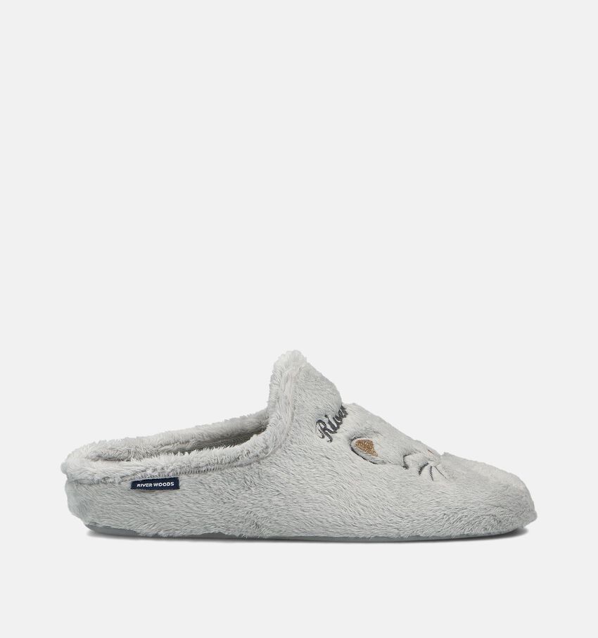 River Woods Bibi Grijze Open Pantoffels