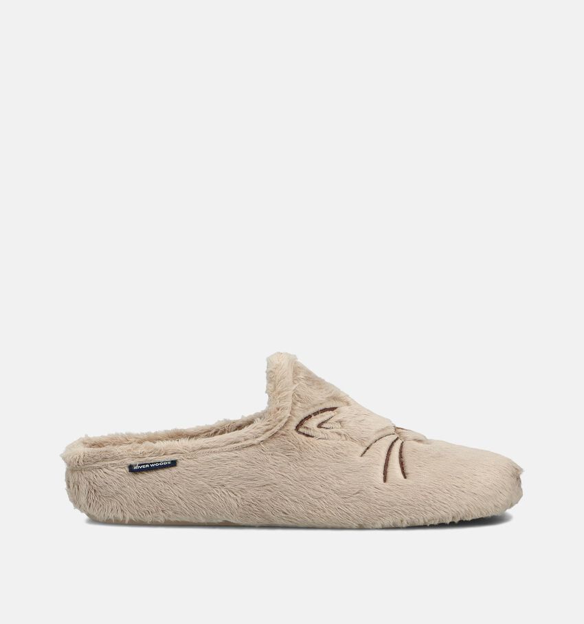 River Woods Pippa Lichtbeige Pantoffels