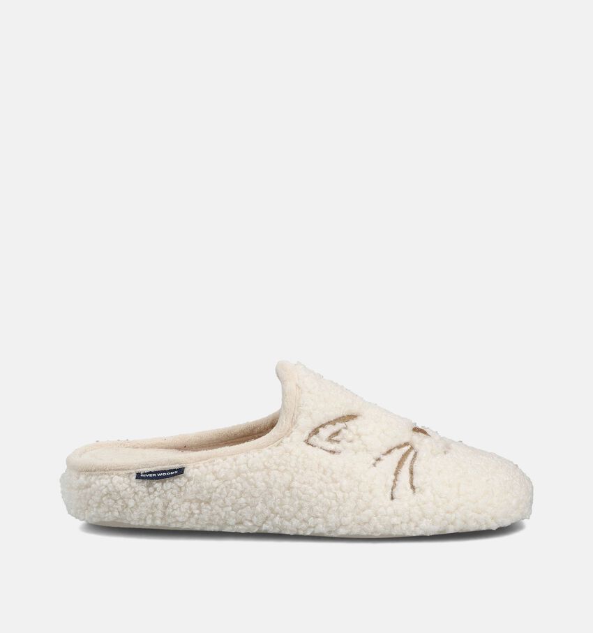 River Woods Bina Ecru Open Pantoffels