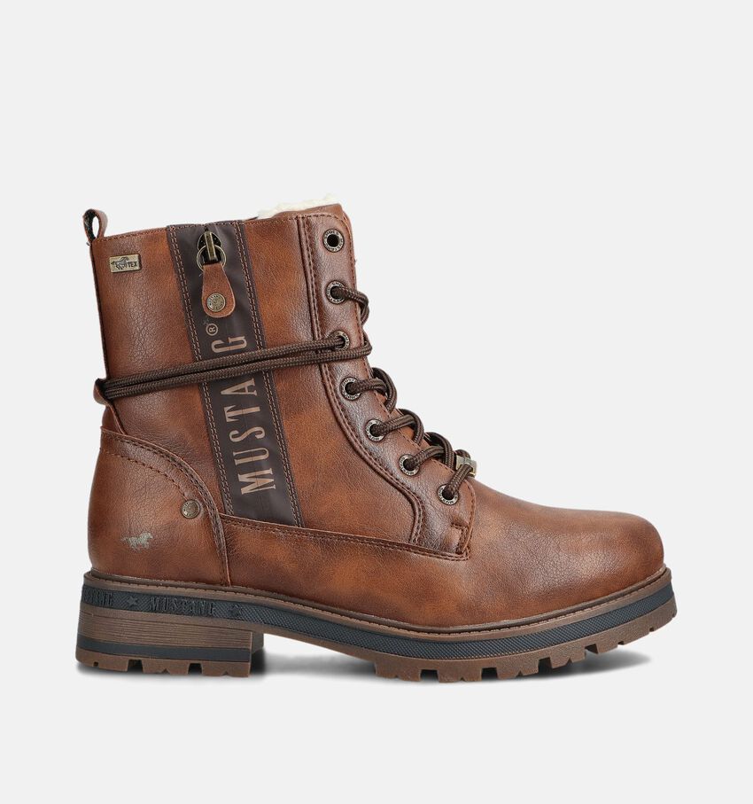 Mustang Boots à lacets en Marron