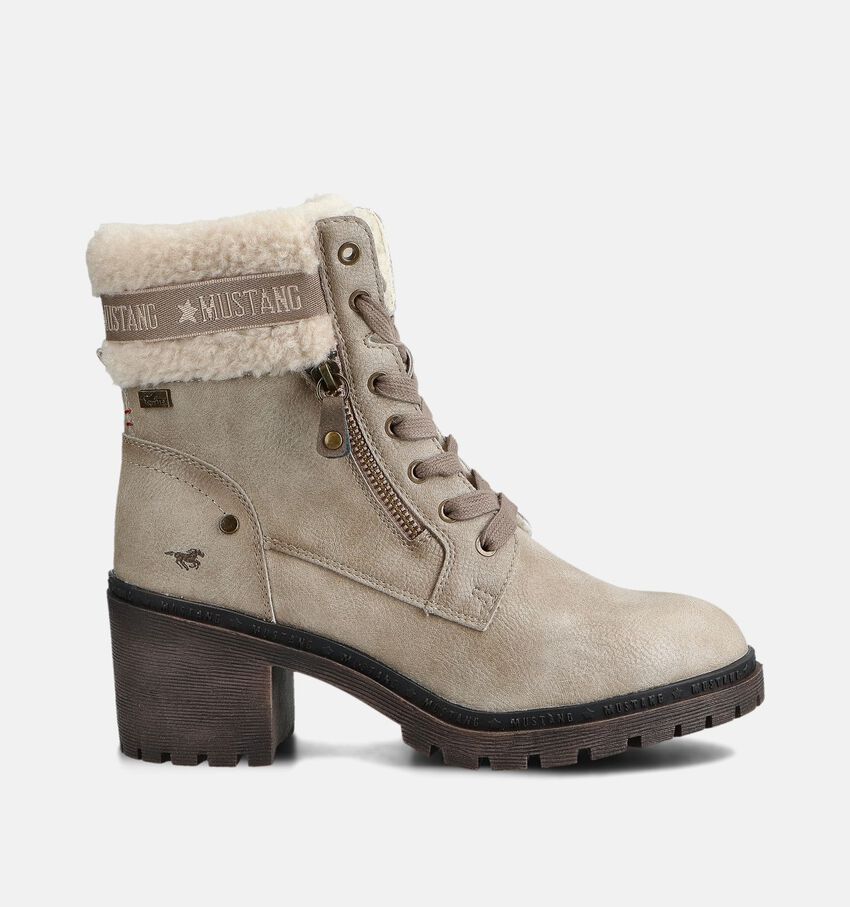 Mustang Bottines à talons en Beige