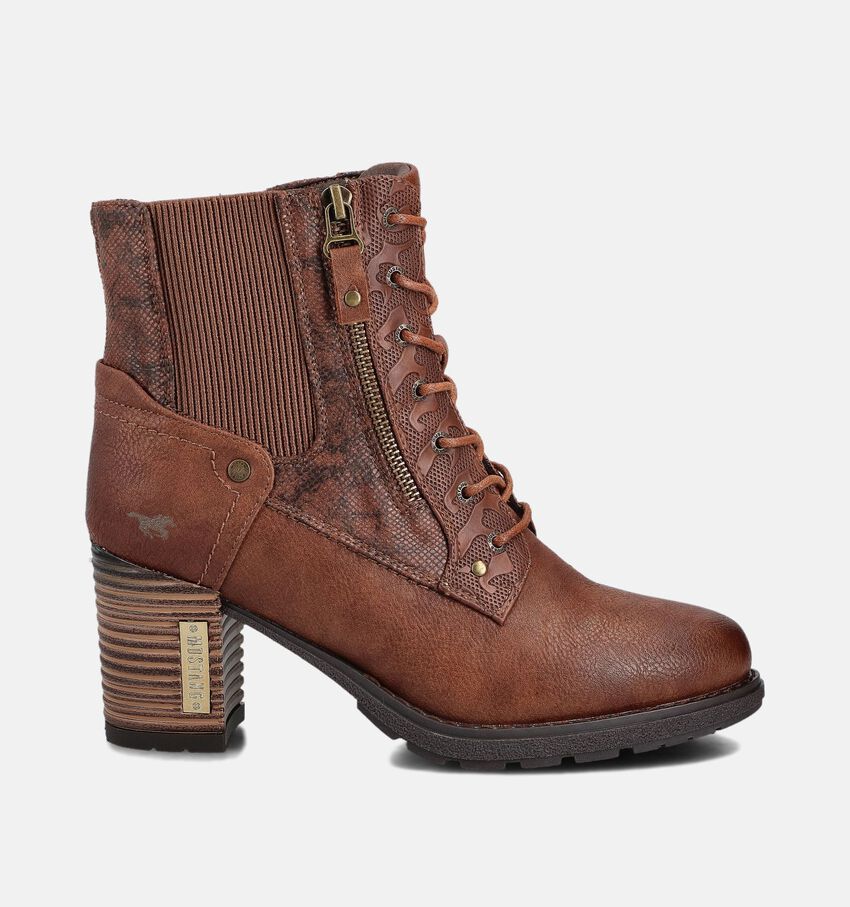 Mustang Bottines à talons en Marron