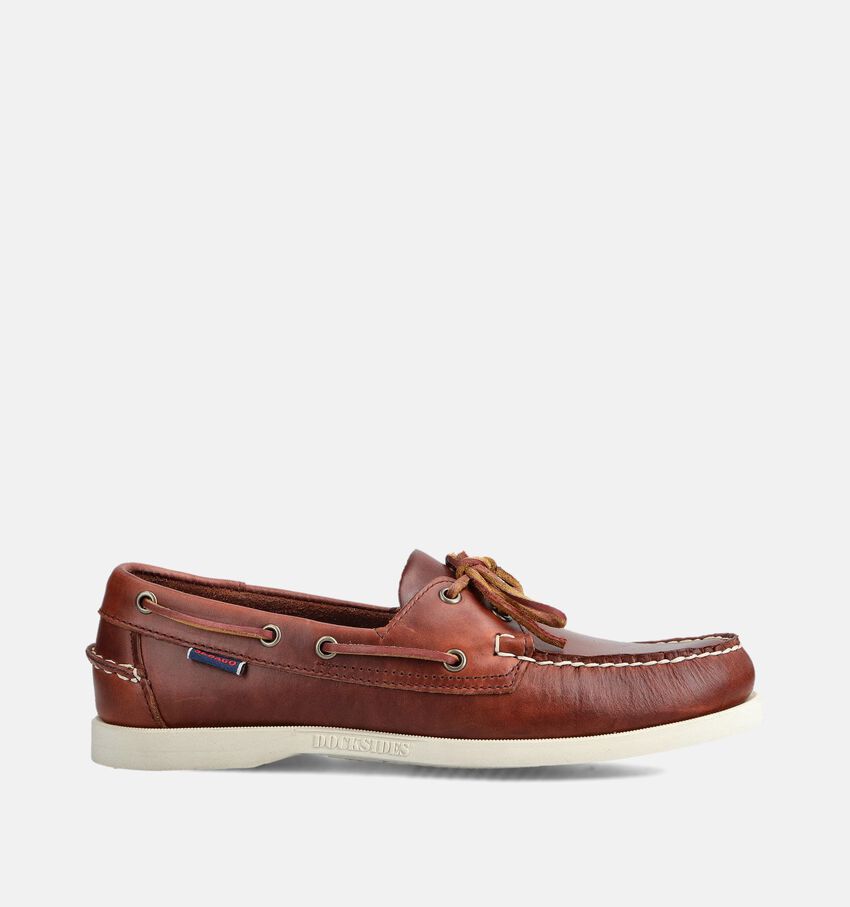 Sebago Dockside Portland Waxed Bruine Mocassins