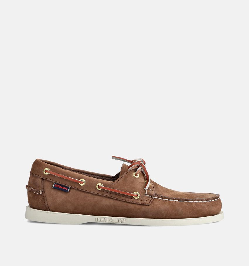 Sebago Dockside Portlande Nubuck Bruine Mocassins