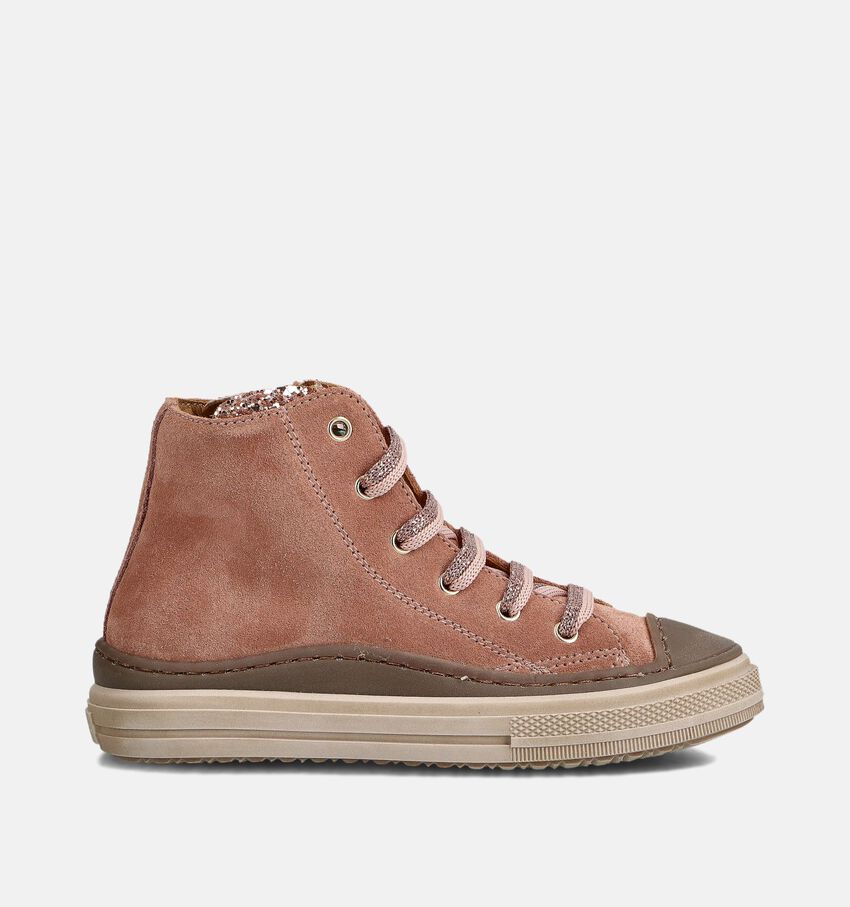 STONES and BONES Laris Roze Hoge Sneakers