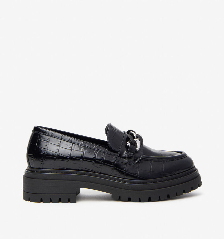 NeroGiardini Croco Zwarte Mocassins