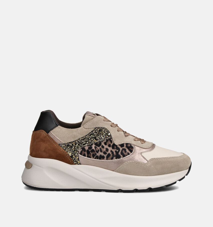 NeroGiardini Baskets Leopard en Beige
