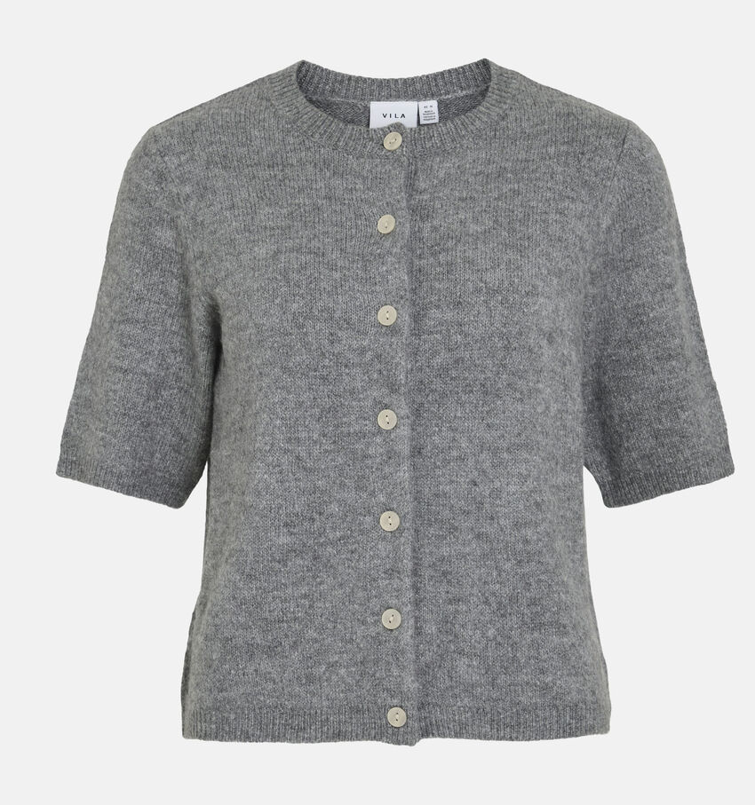 Vila Dainty Knit Grijze Cardigan