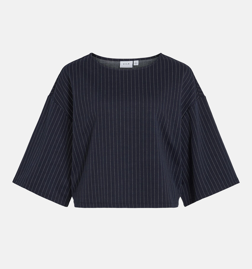 Vila Keya 3/4 Top Donkerblauwe T-shirt