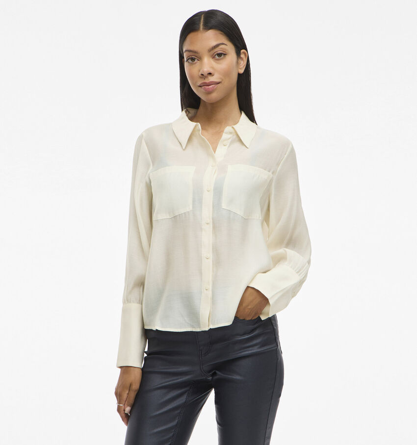 Vila Maloa Chemise en Ecru