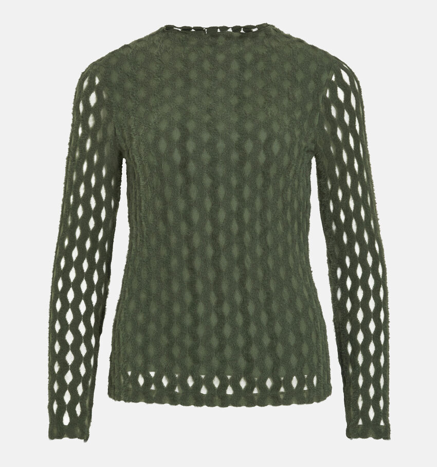 Vila Indira Funnelneck Longsleeve en Vert