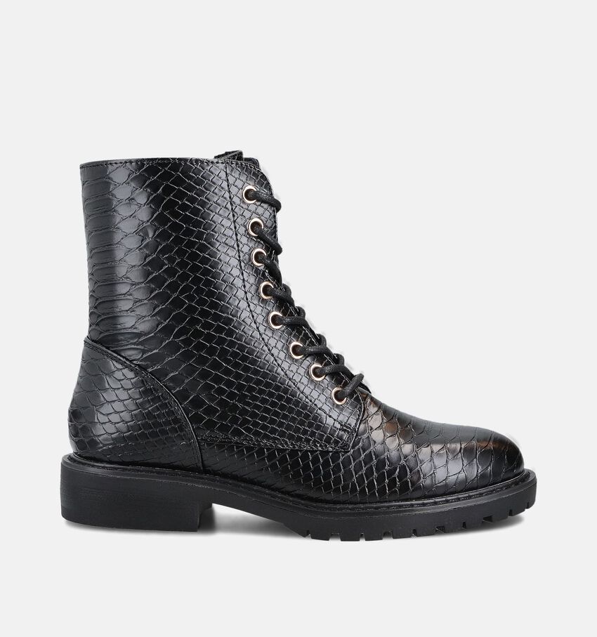 Posh by Poelman Snake Boots à lacets en Noir