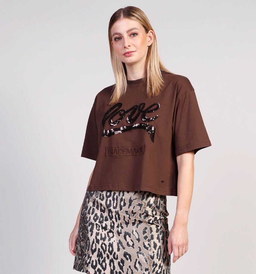 Orfeo Sierra Donkerbruine T-shirt