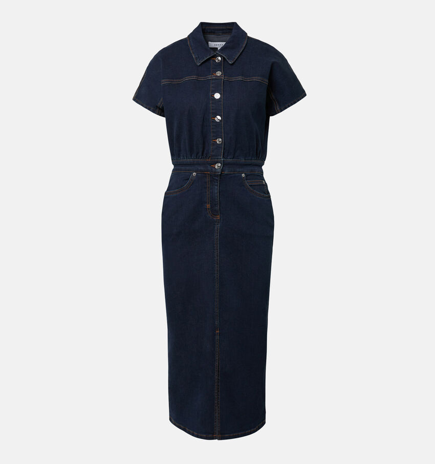 comma Jeansjurk Donkerblauw