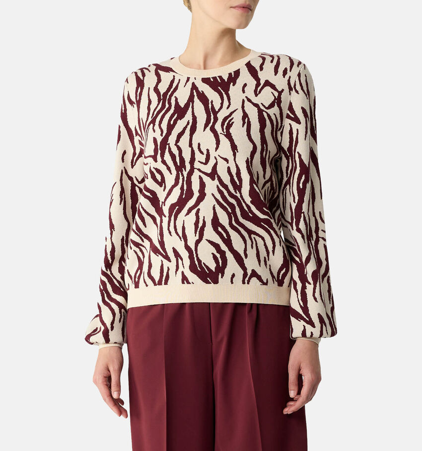 comma casual identity Bordeaux Trui Zebra