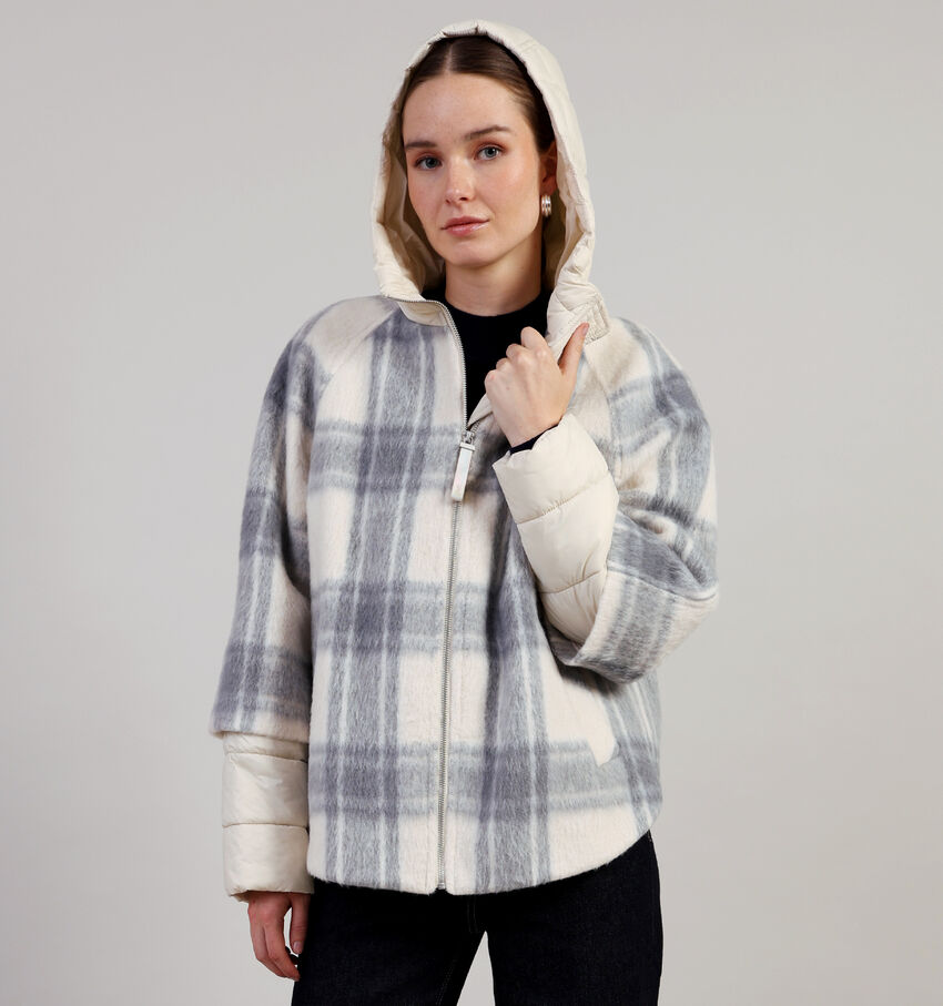 comma casual identity Beige/Blauwe Jas