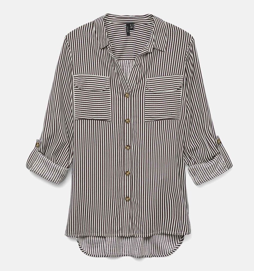 Vero Moda Bumpy Gestreept Bordeaux Hemd