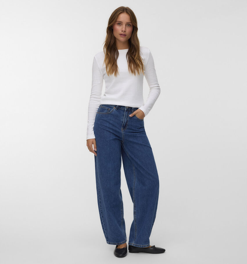 Vero Moda Billie Barrel Jeans en Bleu