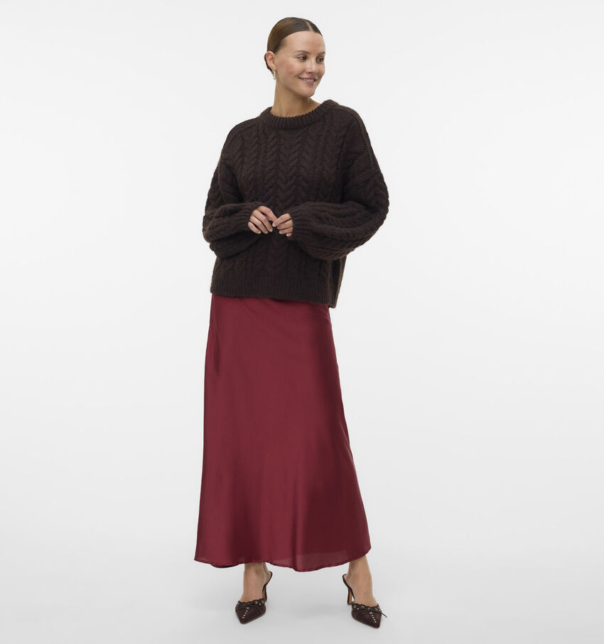 Vero Moda Goddess Jupe longue en Bordeaux
