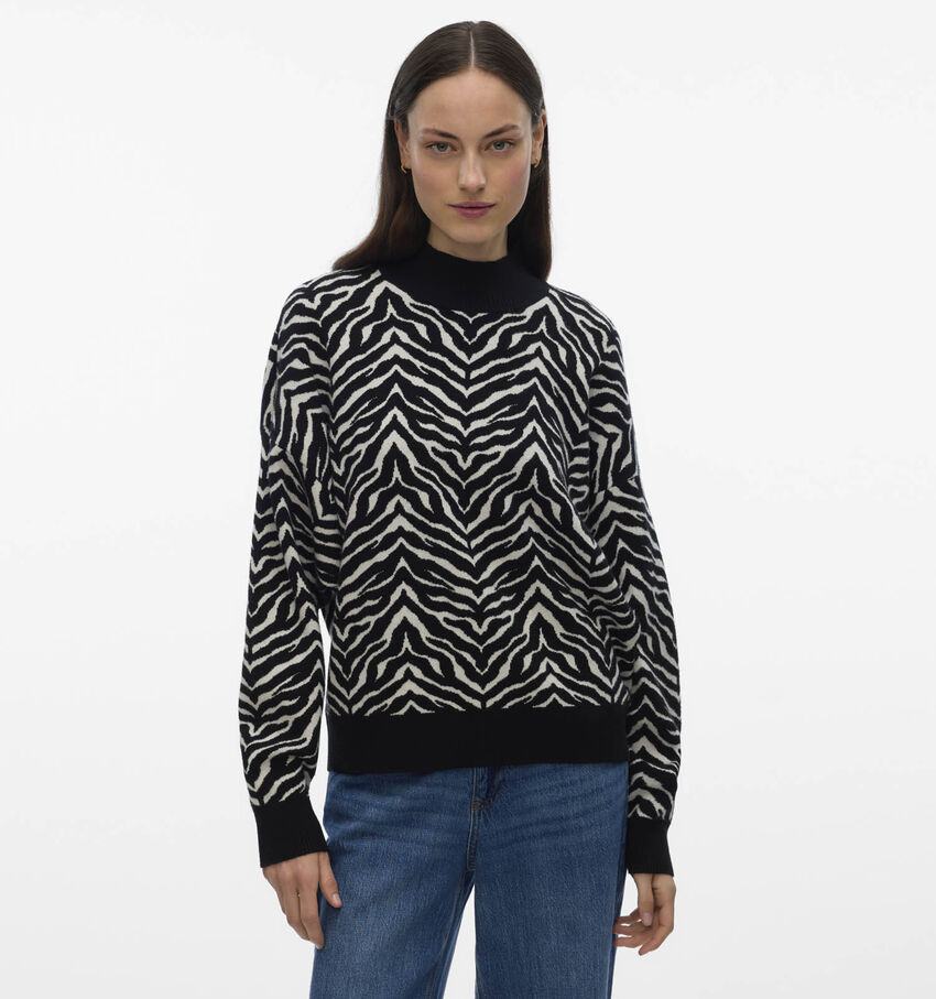 Vero Moda Maria Pull en Noir/Blanc
