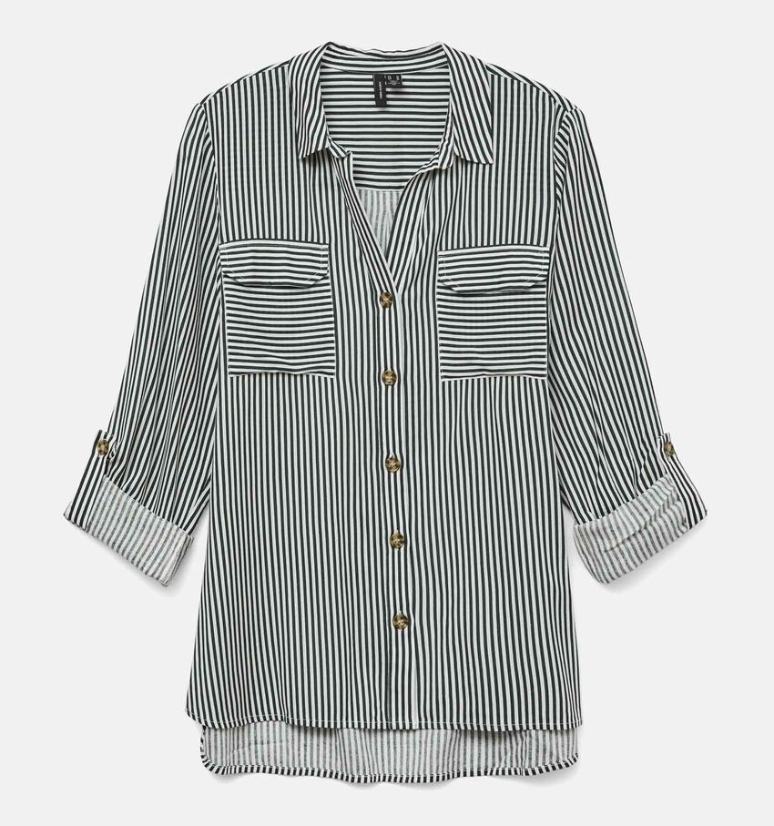 Vero Moda Bumpy Gestreept Hemd Groen/Wit