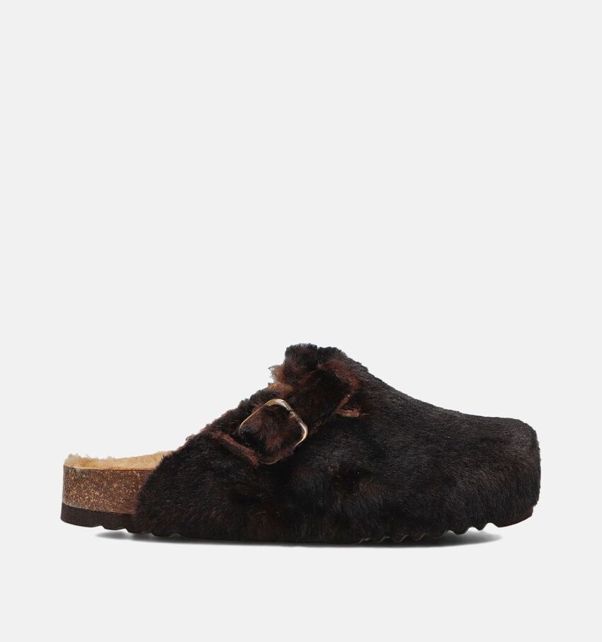 Scholl Fae New Donkerbruine Clogs