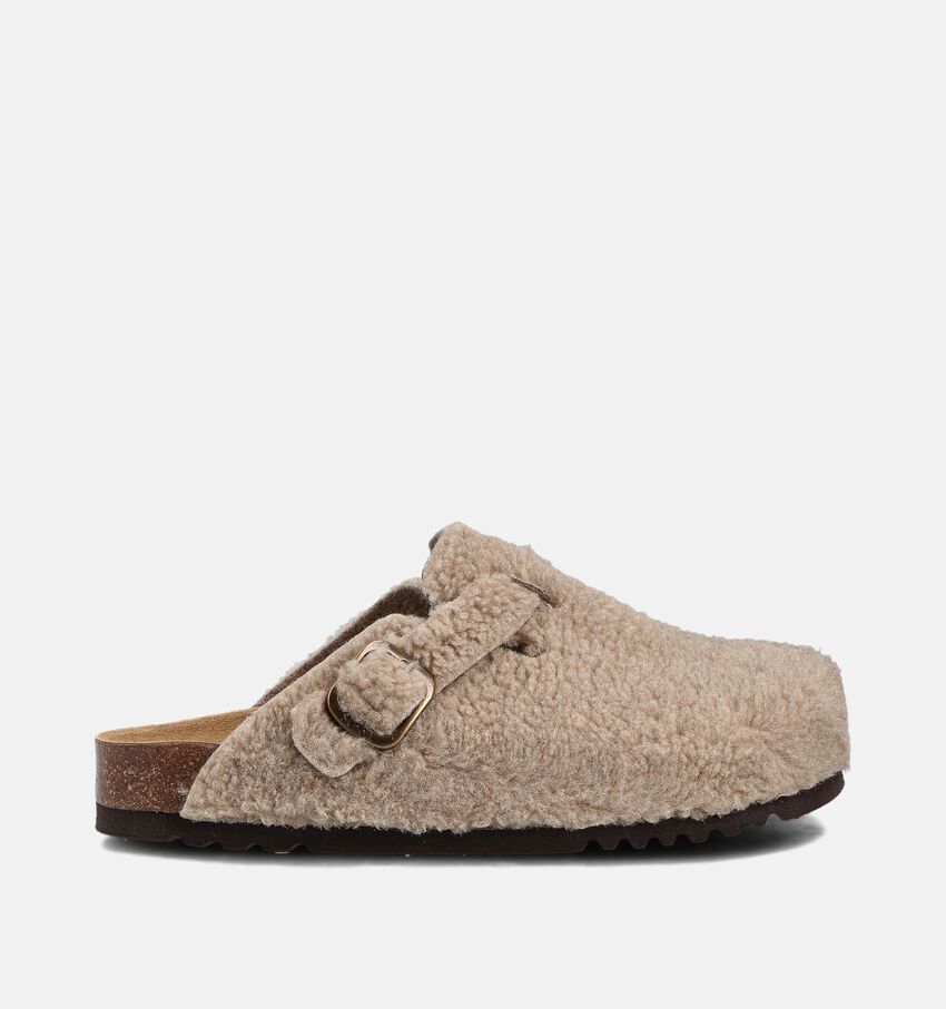 Scholl Fae New Beige Teddy Slippers
