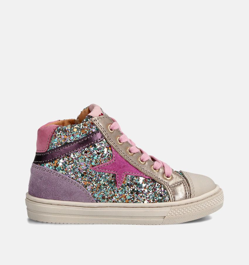 FR by Romagnoli Roze/Gouden Hoge Sneakers