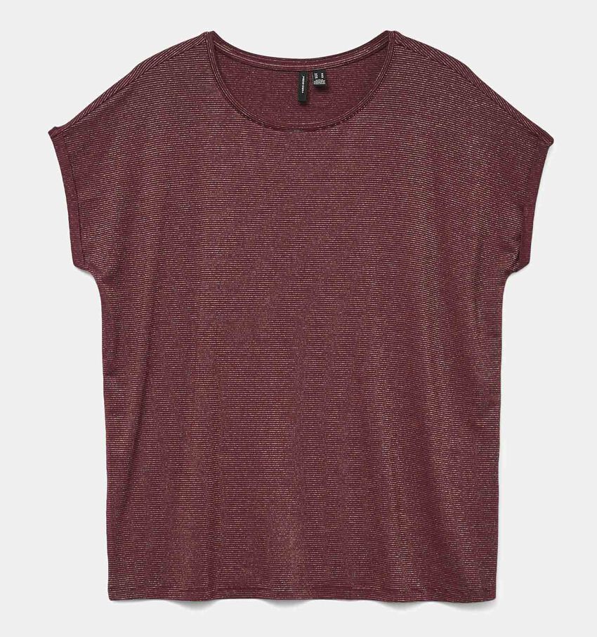 Vero Moda LAVA Glitter Bordeaux T-Shirt