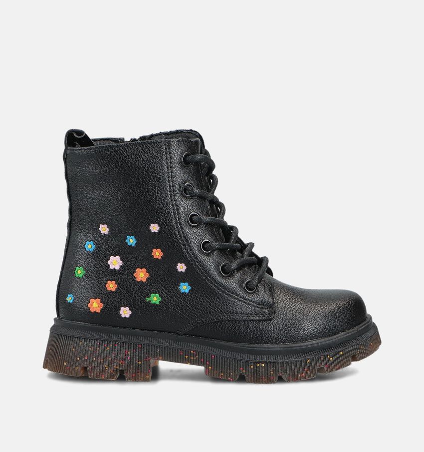 Milo & Mila Zwarte Veterboots
