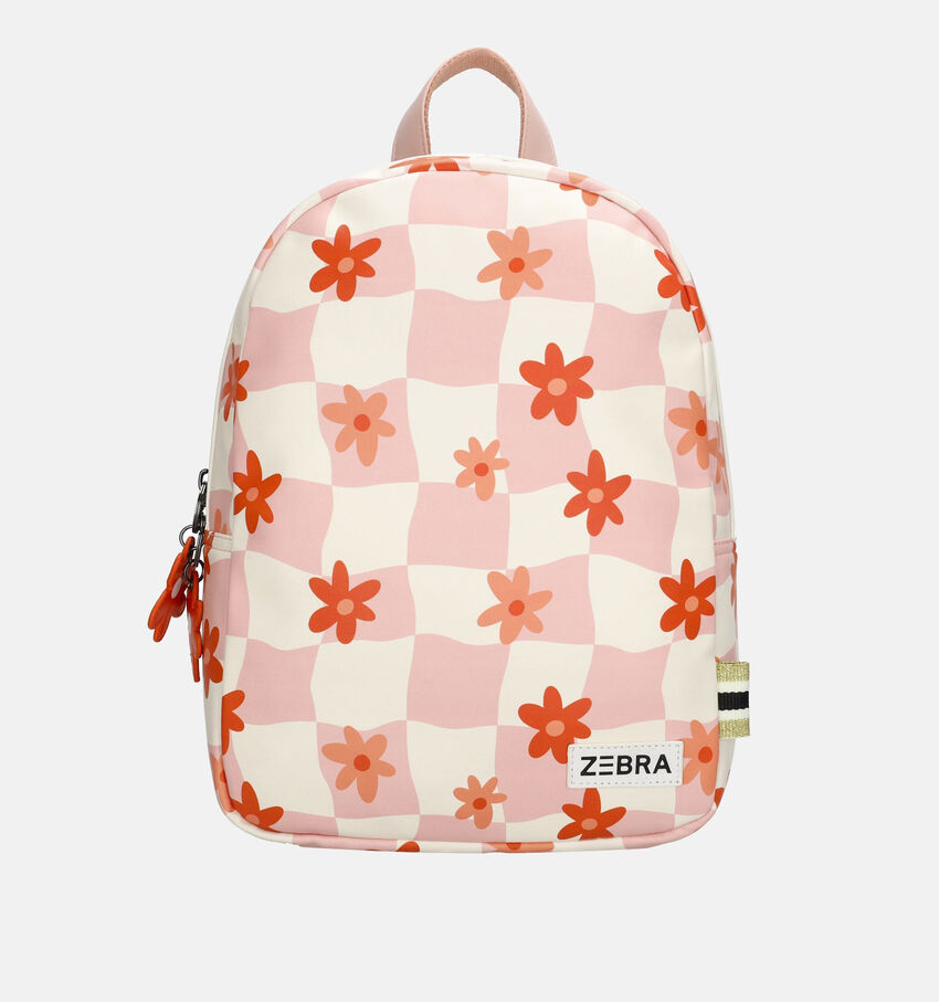 ZEBRA Roze Rugzak Checkered Flowers