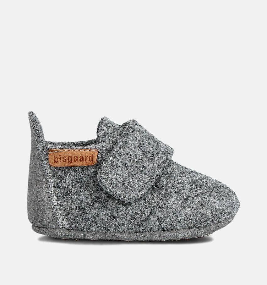 Bisgaard Baby Wool Pantoufles en Gris