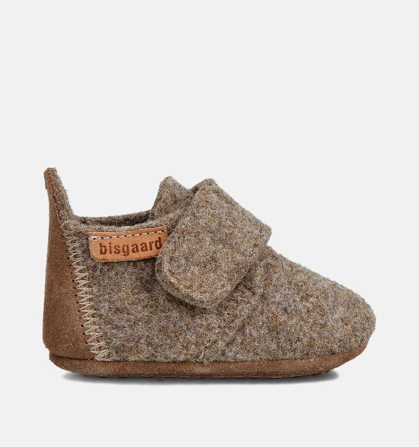 Bisgaard Baby Wool Pantoufles en Marron