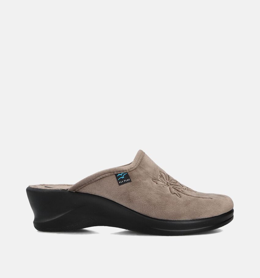 Fly Flot Pantoufles ouvertes en Taupe