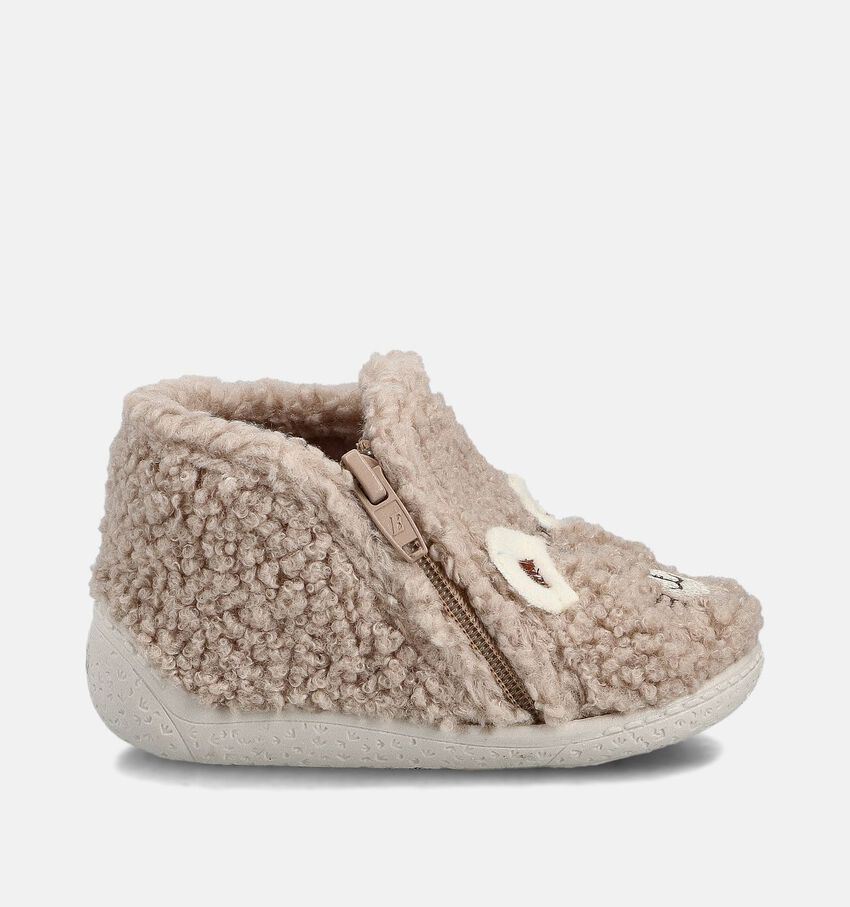 Milo & Mila Beige Teddy Pantoffels