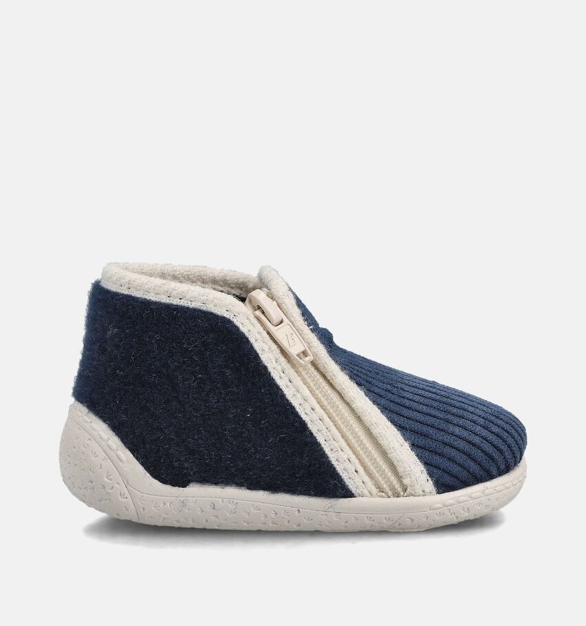 Little David Donkerblauwe Hoge Pantoffels