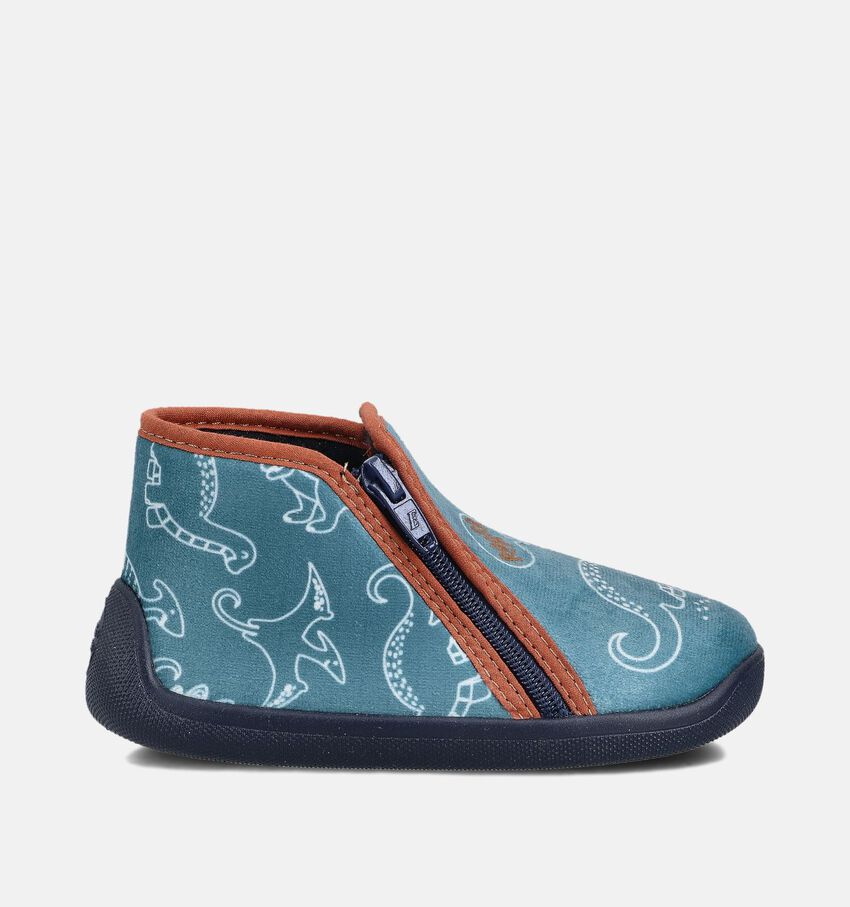 Milo & Mila Dino Blauwe Pantoffels