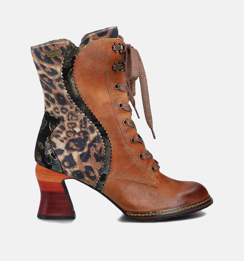 Laura Vita Boots à lacets en Camel