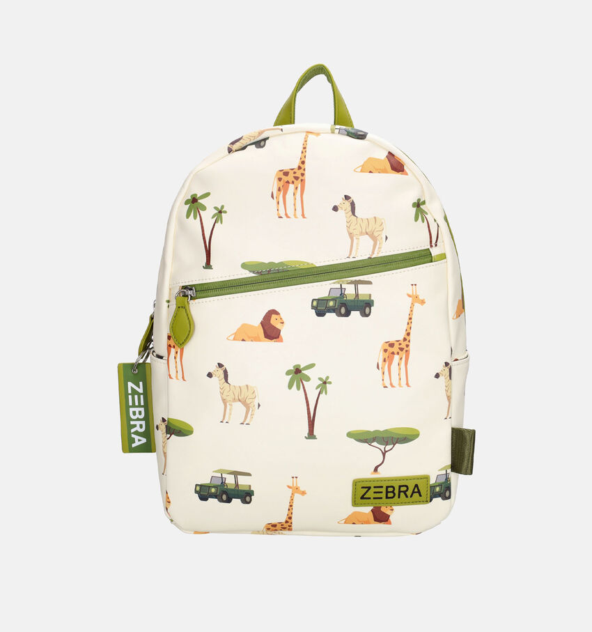 ZEBRA Safari Ecru/Groene Rugzak