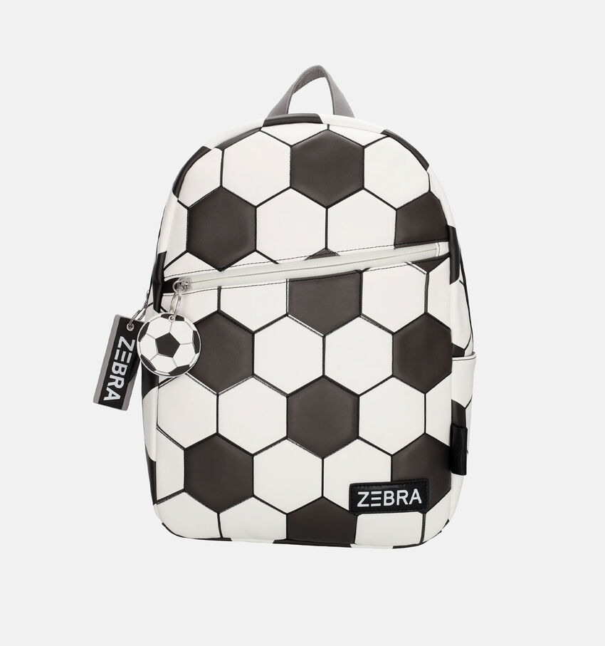ZEBRA Soccer Sac à dos en Blanc/Noir