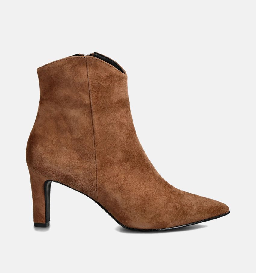 Laurent David Bottines à talons en Cognac