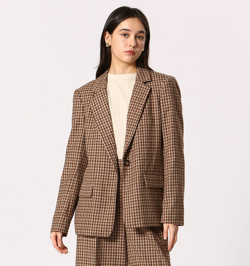 The Korner Pantalon Carreaux Pantalon classiques en Marron