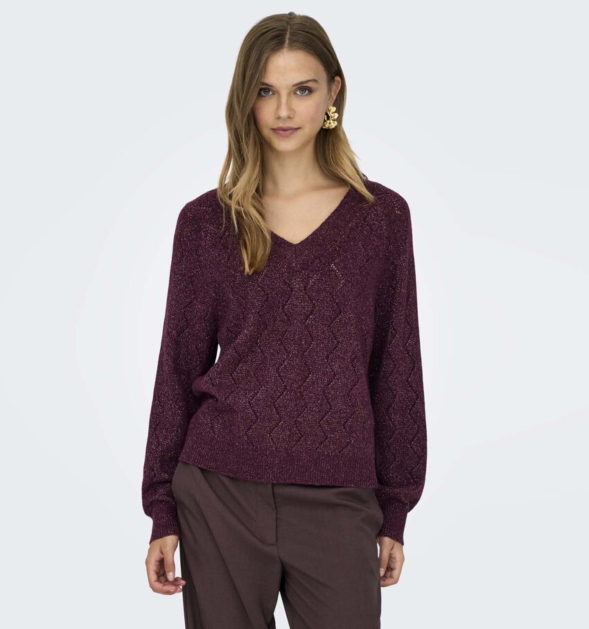 JDY Aspen Life Bordeaux Pull