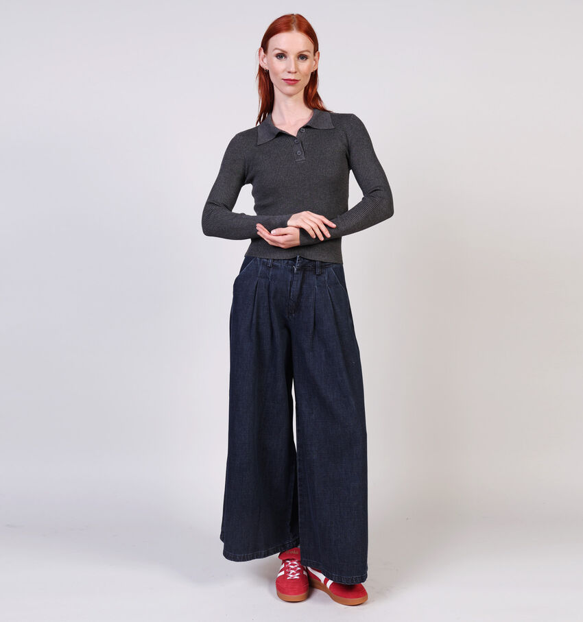 Rue Mazarine Texas Wide leg jeans en Bleu
