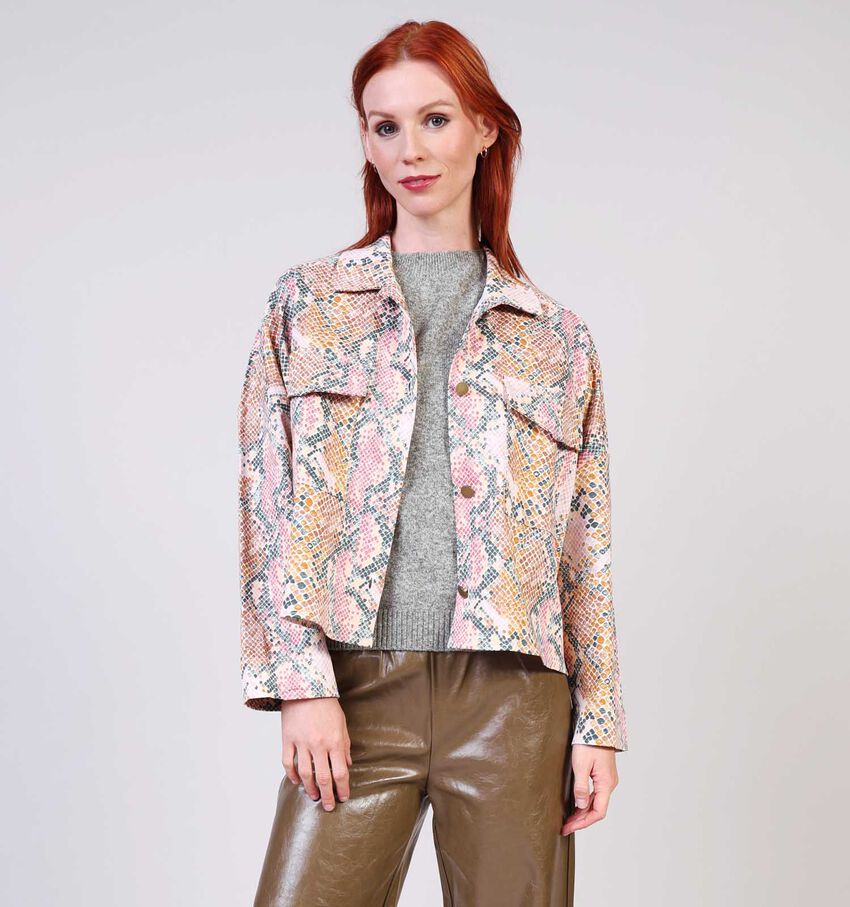 Rue Mazarine Lylou Snake Beige Korte Jas