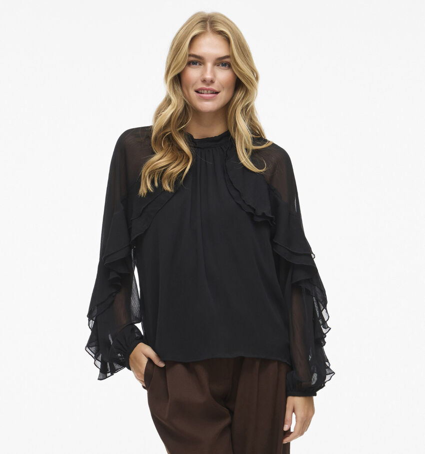 Vila Binna Zwarte Blouse