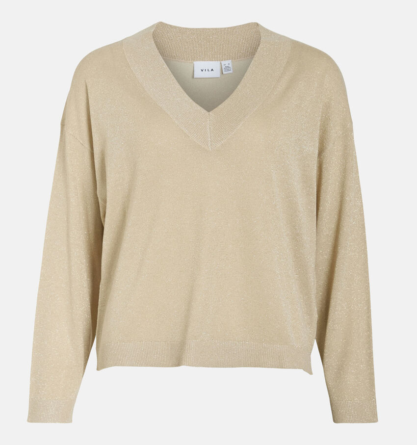 Vila Viginny Lichtbeige Pull