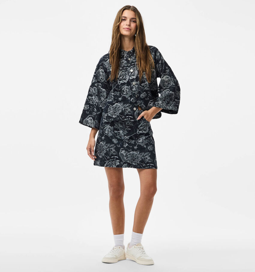 Pieces Marosa Denim Zwarte Rok