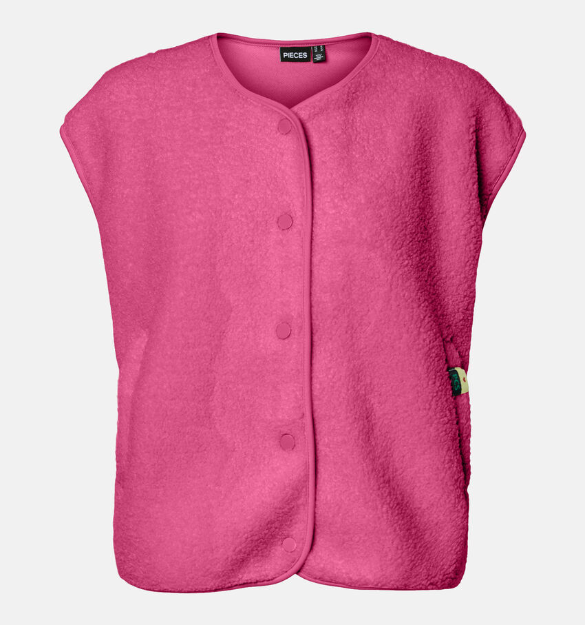 Pieces Katty Teddy Roze Gilet